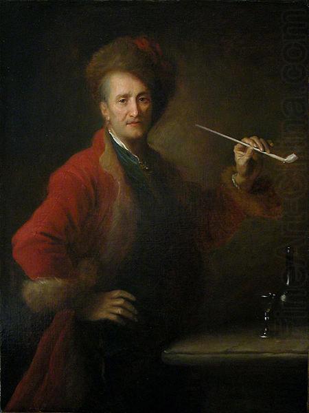 unknow artist Portrait d'homme en costume polonais, une pipe a la main. china oil painting image